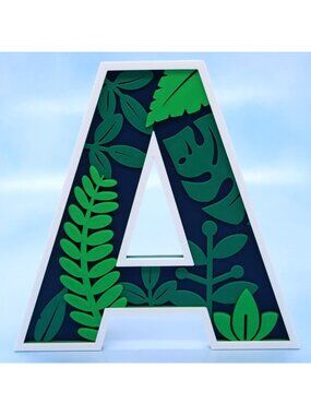 Custom Botanical 6" Letter Decor Customized Colors - Nursery Kids Room